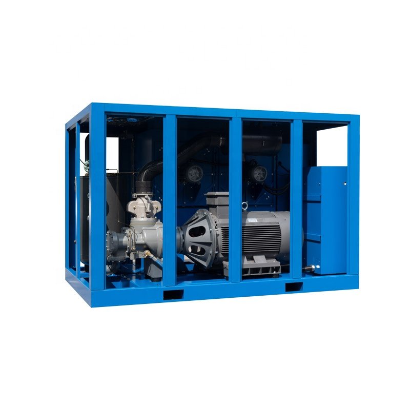 Heavy-Duty 350HP CE UL Rotary Screw Air Compressor 250KW Real-Time Data Monitoring with Touchscreen Interface and Auto-Drain