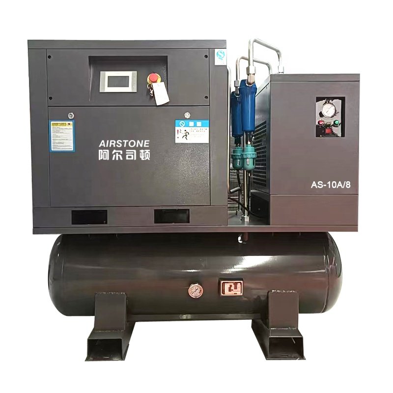 Airstone Rotary Type 7.5kw 10hp Fixed Speed All in One Screw Air Compressor Machine for Auto Body Shop