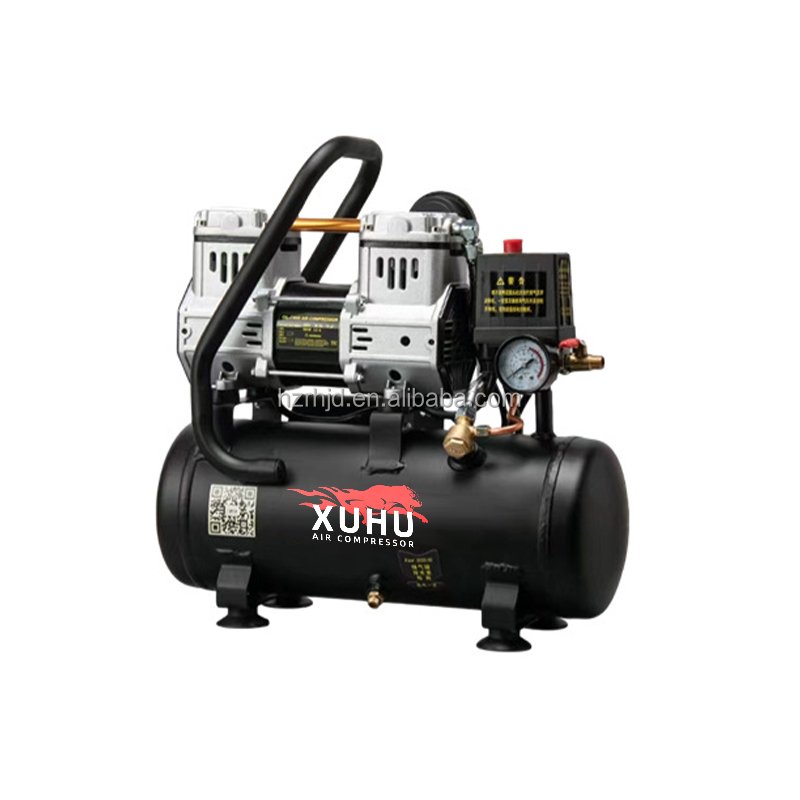 Portable 980W*2 50L Small Air Compressor 220V Piston Pump Engine Oil-Free AC & Gasoline Power Source Air Cooled