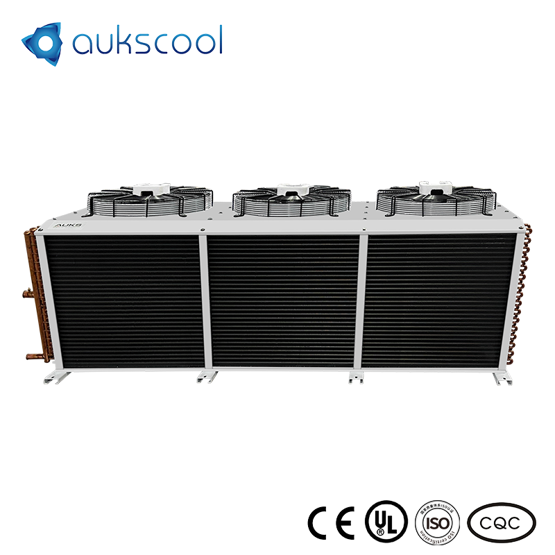 V Type Space-saving Refrigeration Condenser Low Noise Air Cooled Condenser for Compressor Condenser Unit