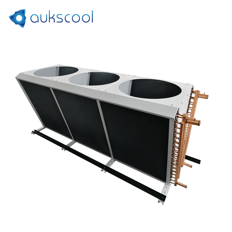 V Type Space-saving Refrigeration Condenser Low Noise Air Cooled Condenser for Compressor Condenser Unit