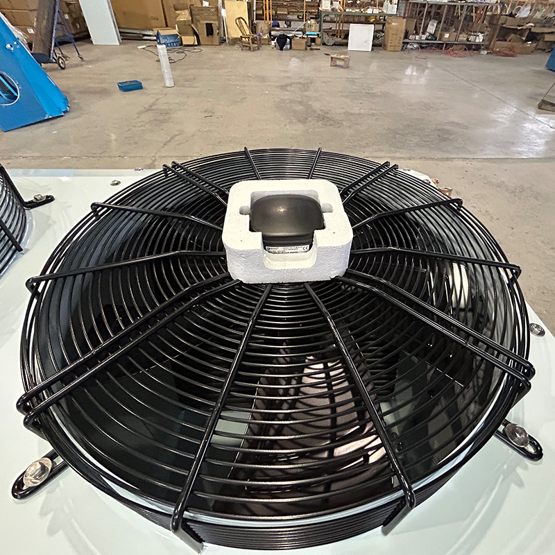 V Type Space-saving Refrigeration Condenser Low Noise Air Cooled Condenser for Compressor Condenser Unit