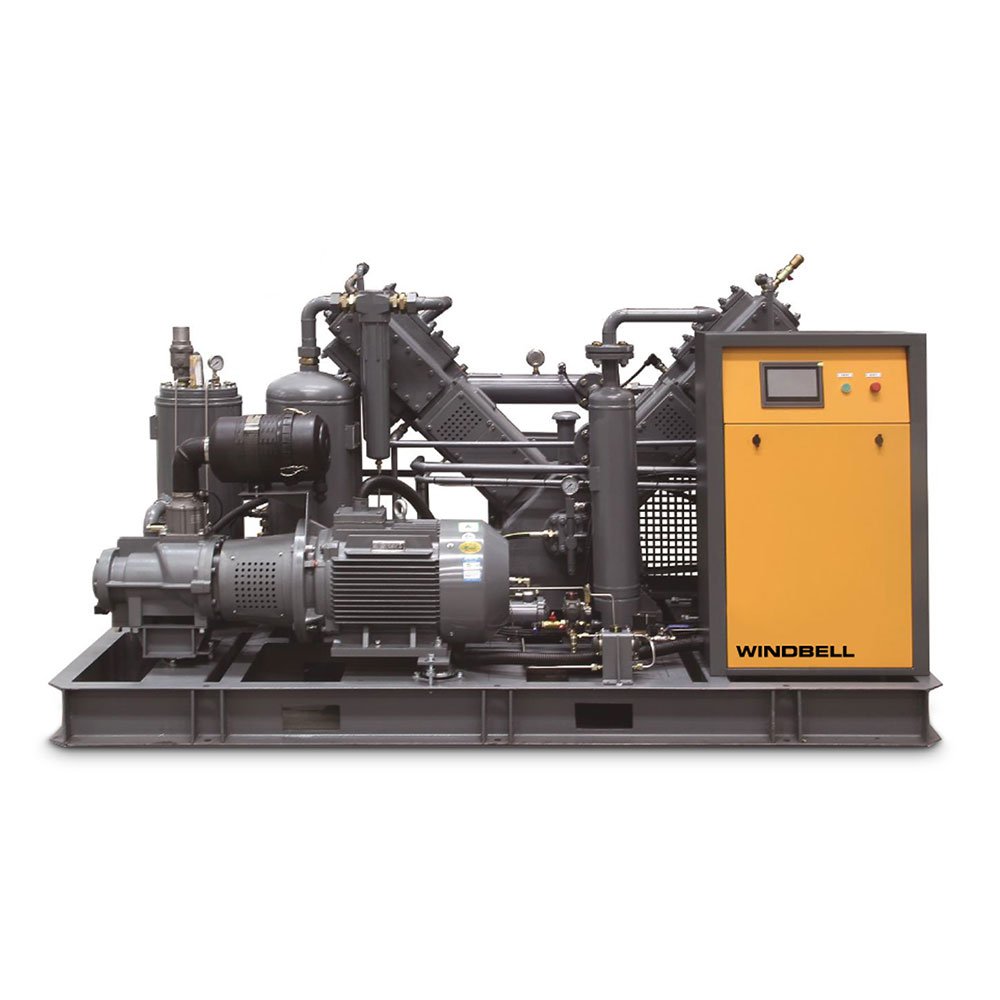 20 Hp Oil Free Water Cooled Reciprocating Piston Booster Air Compressor