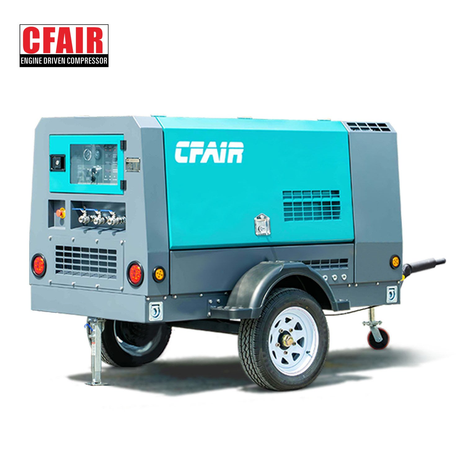 CFAIR 5m3/min 7 bar Portable diesel air Compressor 185cfm Towable Industrial Compressor for Sandblasting