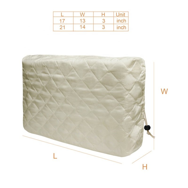 Double Indoor Window Air Conditioner Cover White Window AC Units Covers for Inside with Drawstring