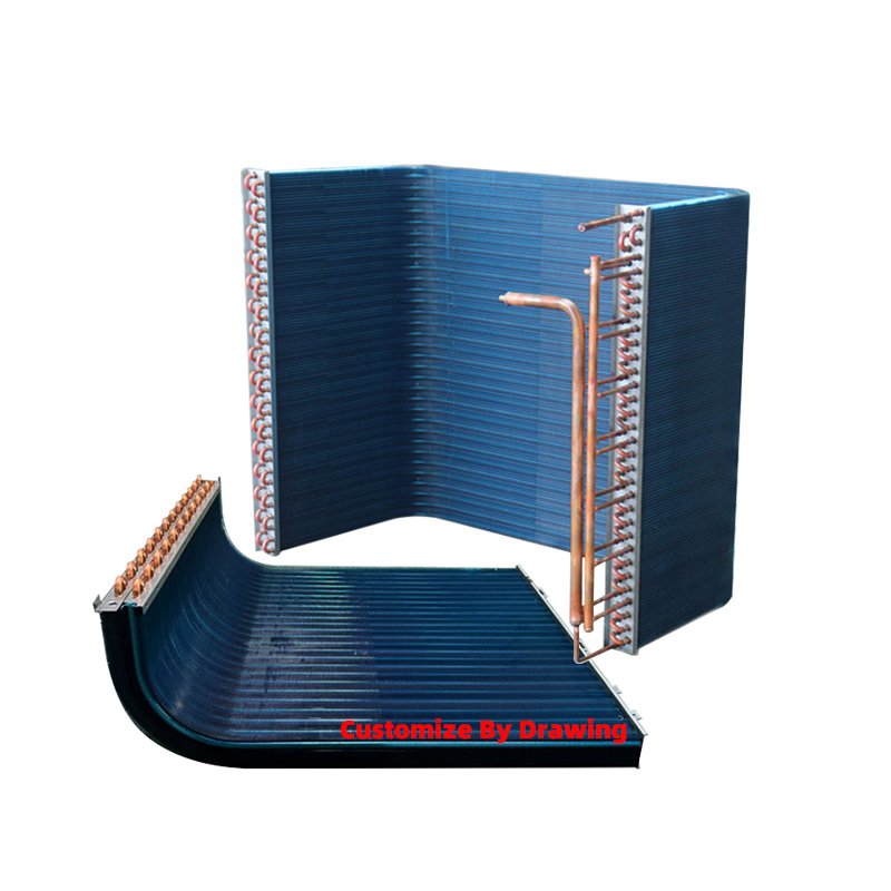 High Pressure Resistance Air Conditioner Copper Tube Fin Heat Exchanger Auto Ac Condenser Coil