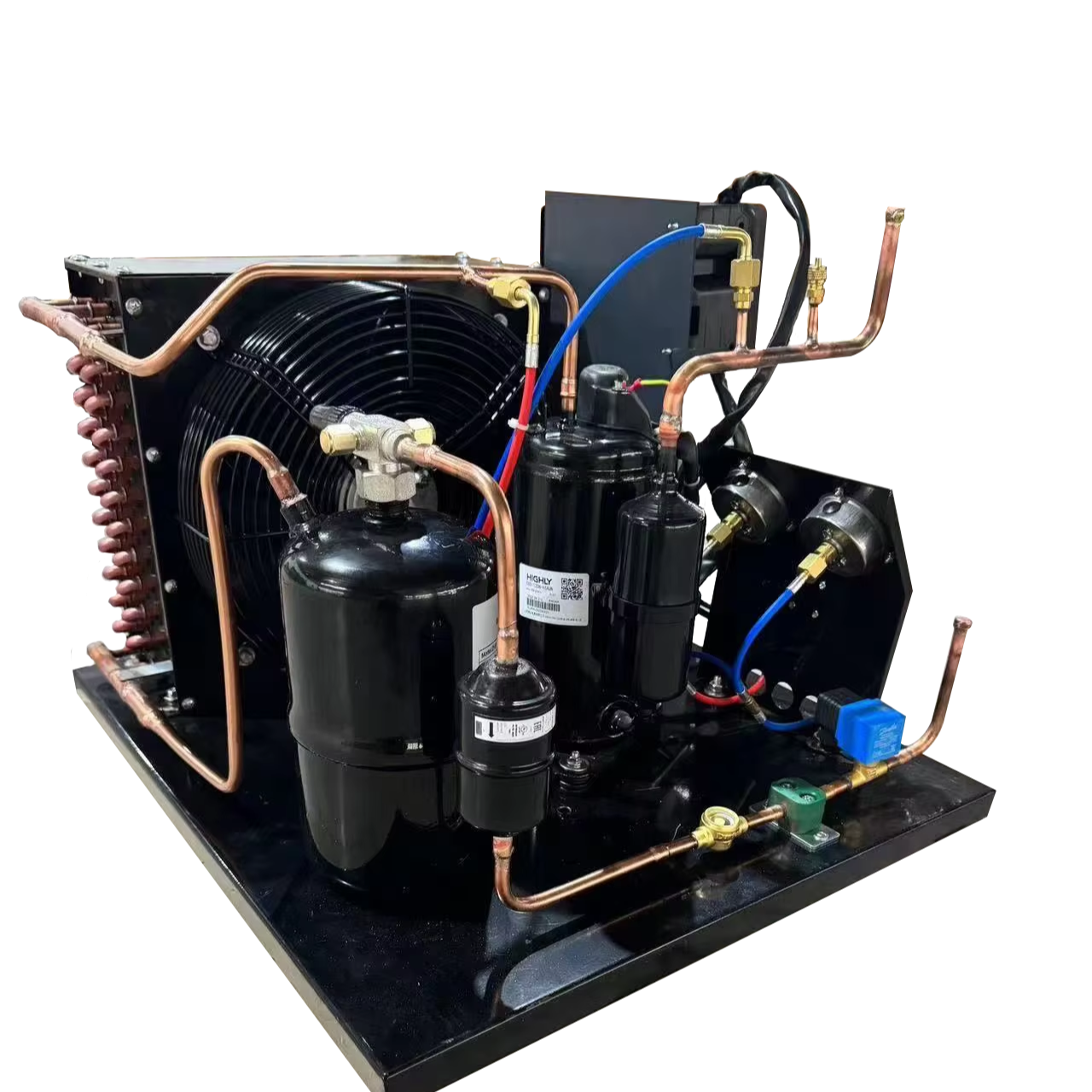 Manufacturer R404A Commercial Freezer Refrigerator Open-Type Air-Cooled Unit Hermetic Piston Compressor Condensing Unit