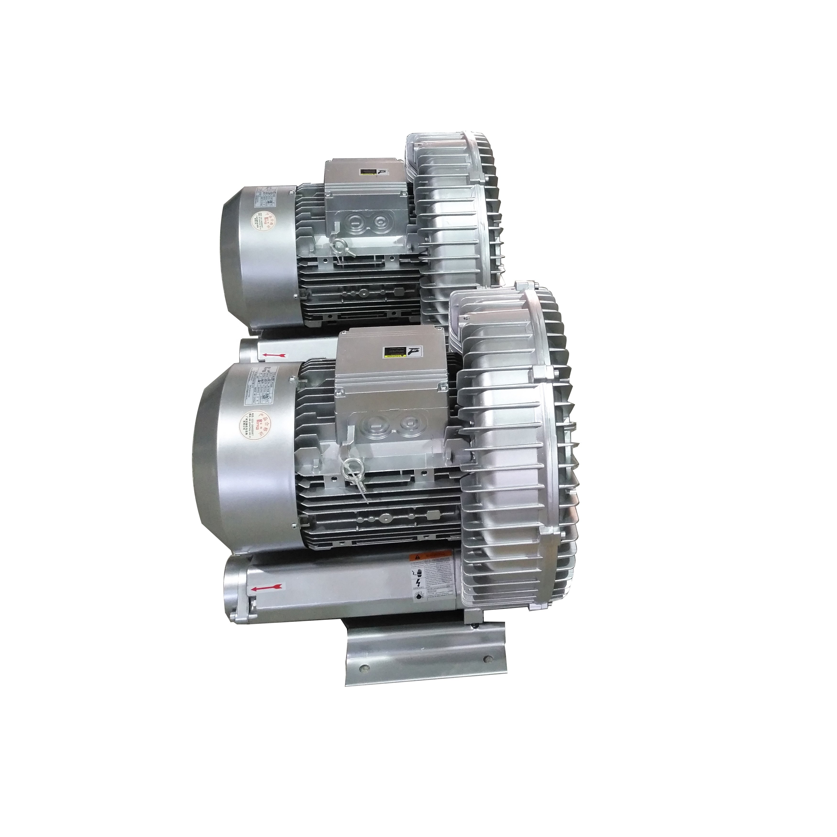 High Pressure Air Blower for Fish Pond Aeration Blowers Air Ring Electric Blower Aluminum Alloy Multistage Pump Sliver 220V
