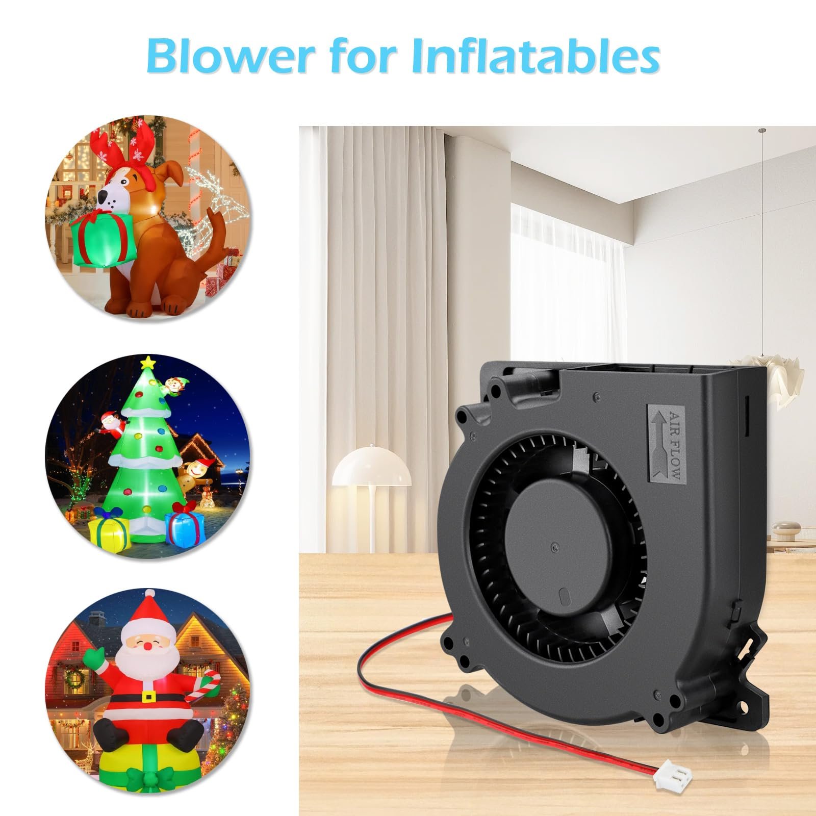 120mm Small Centrifugal Car DC Blower Fan 12032 Impeller Car Ventilation and Cooling Fan