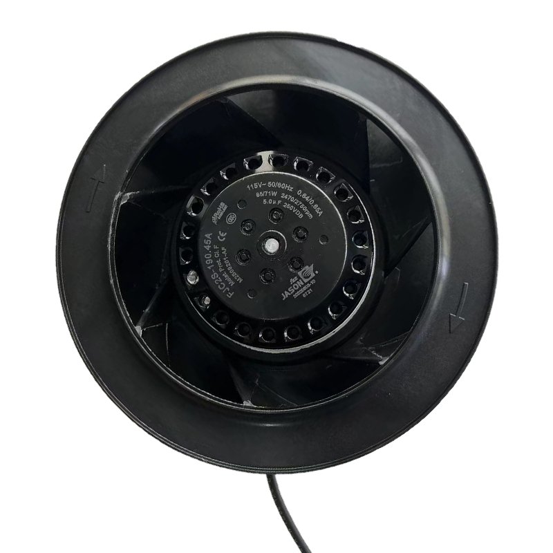 UL Listed FJC2S-190.45A Jasonfan 190mm 7.48in 360cfm IP44 110V 120V AC OEM Backward Curved Centrifugal Fan for Cabin Air Systems