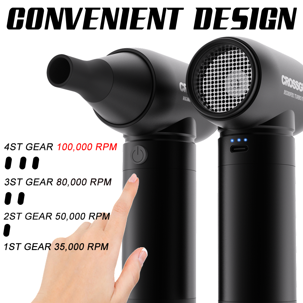 CROSSGUN Turbofan Mini Portable Jet Fan New Electric USB Strong Wind Dust Collector Vacuum Cleaner B1 Turbine Air Blower