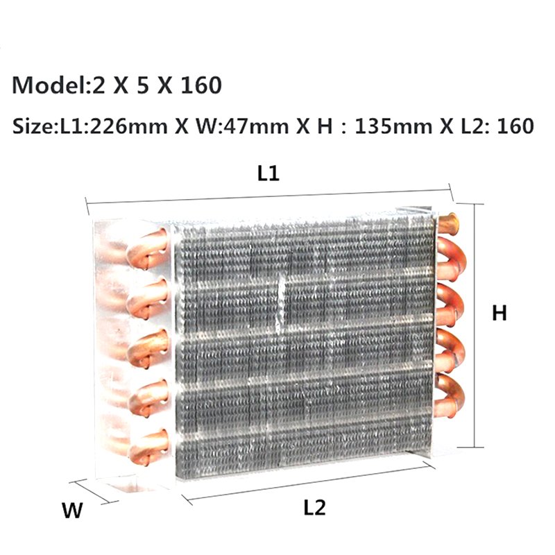 Mini Aluminum Tube Aluminum Fin Unit Condenser Coil Plate Heat Exchanger