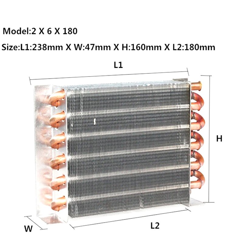 Mini Aluminum Tube Aluminum Fin Unit Condenser Coil Plate Heat Exchanger