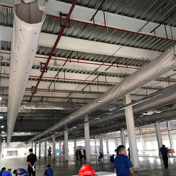 Easy Installation Draft Free Air Socks Duct No Condensation Fabric Air Duct for Workshop