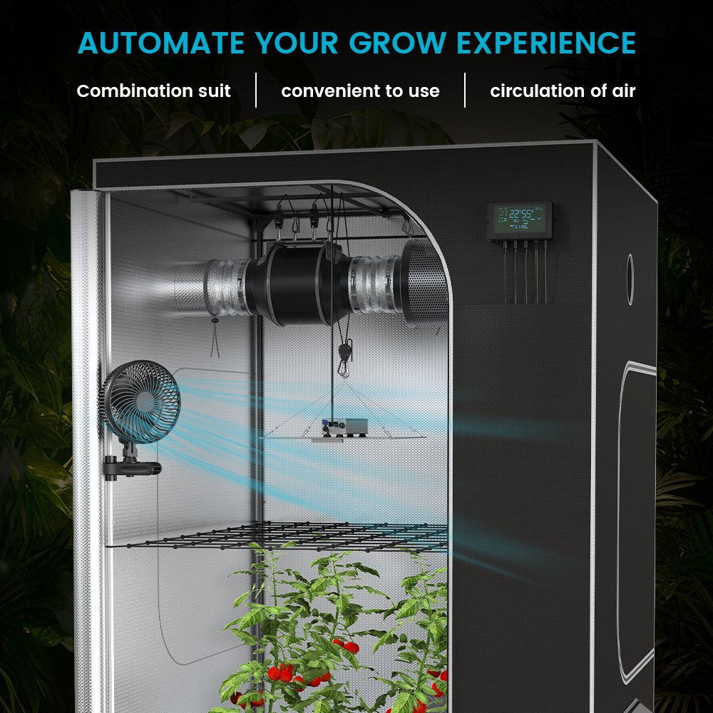 New Style Hydroponic 4 Inch Duct Fan with Temperature Humidity Controller EC Centrifugal Fan