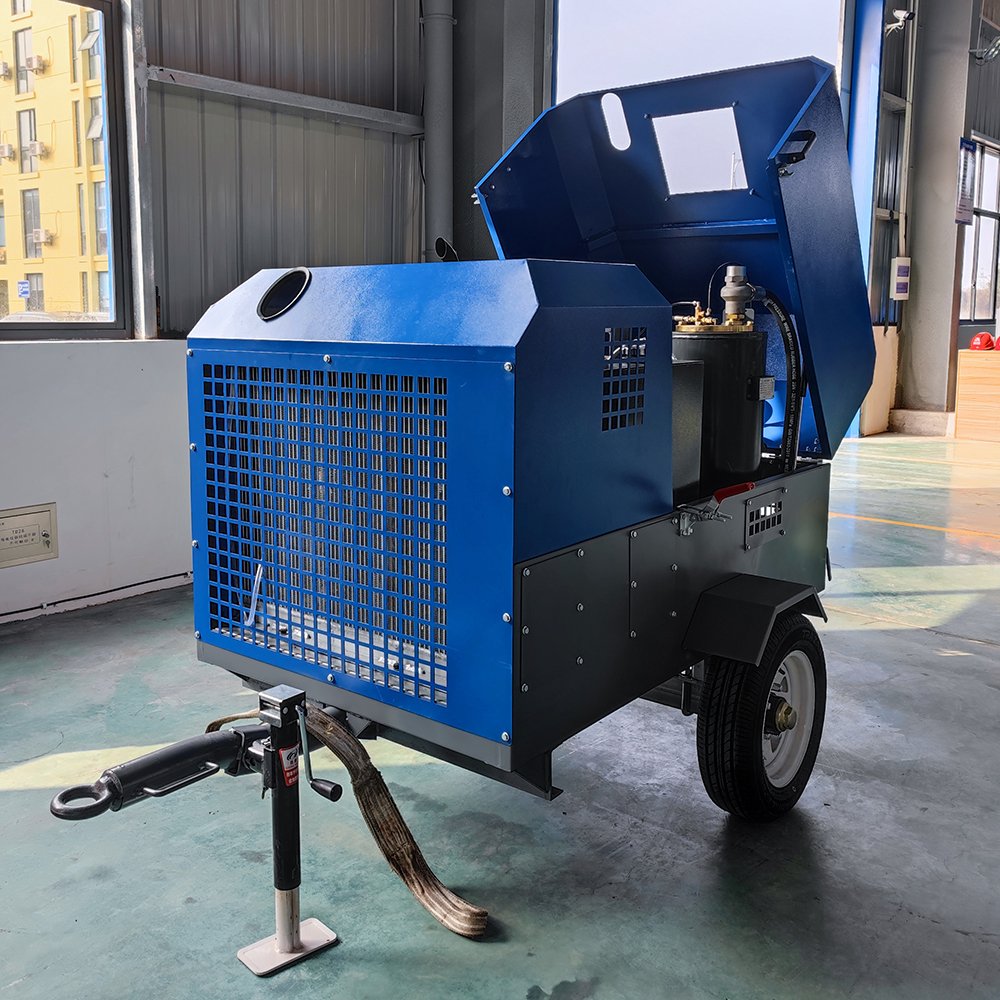 185cfm Rockworth Portable diesel Mobile Screw air Compressors 8 bar for Mining Drill Rig
