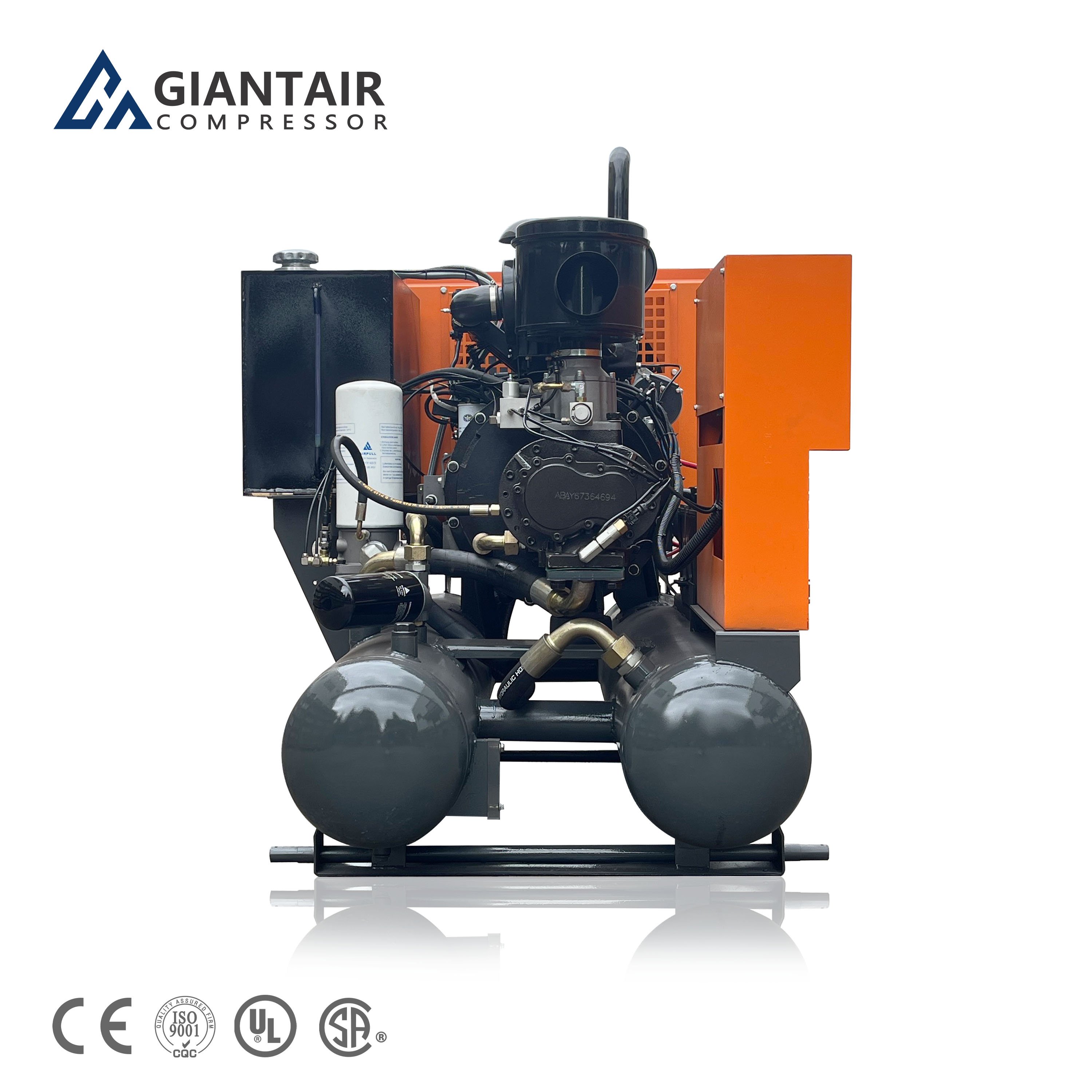 GIANTAIR Screw Air Compressor 8Bar Portable Screw Air Compressor Machine High Quality diesel Engine air Compressor for Sale