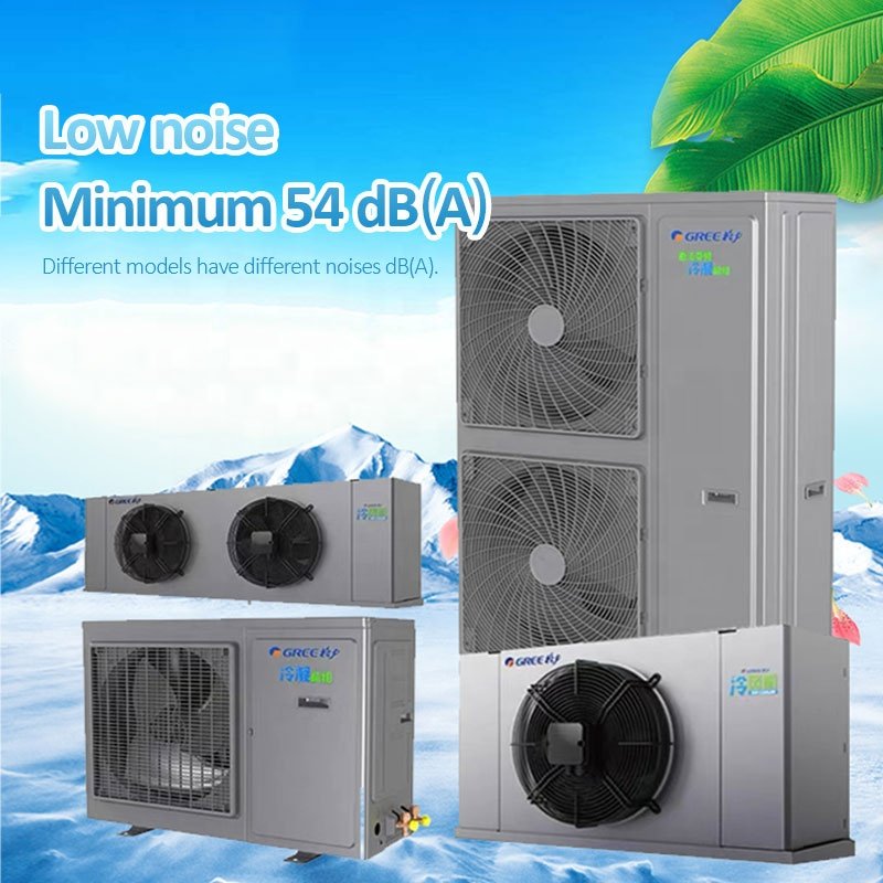 Wall Mount Cold Room Refrigeration Unit 5hp Compressor Price of Condensing Unit Industrial air Cooled Condenser