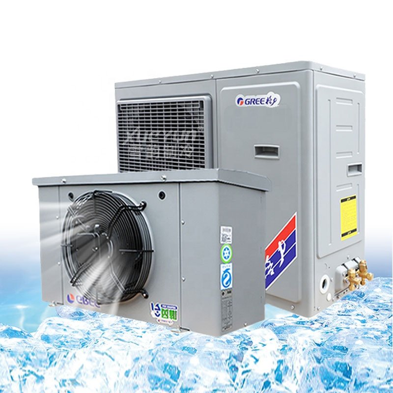 Wall Mount Cold Room Refrigeration Unit 5hp Compressor Price of Condensing Unit Industrial air Cooled Condenser