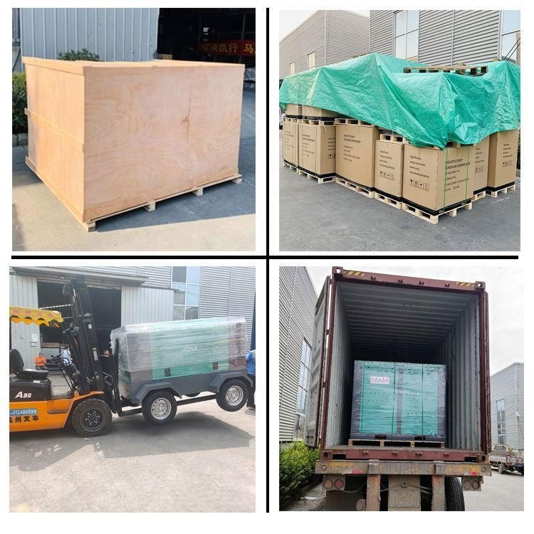 Compressor 375 Cmf Diesel Engine Powered Mobile Air Compressor Diesel Compressor for Construction Work