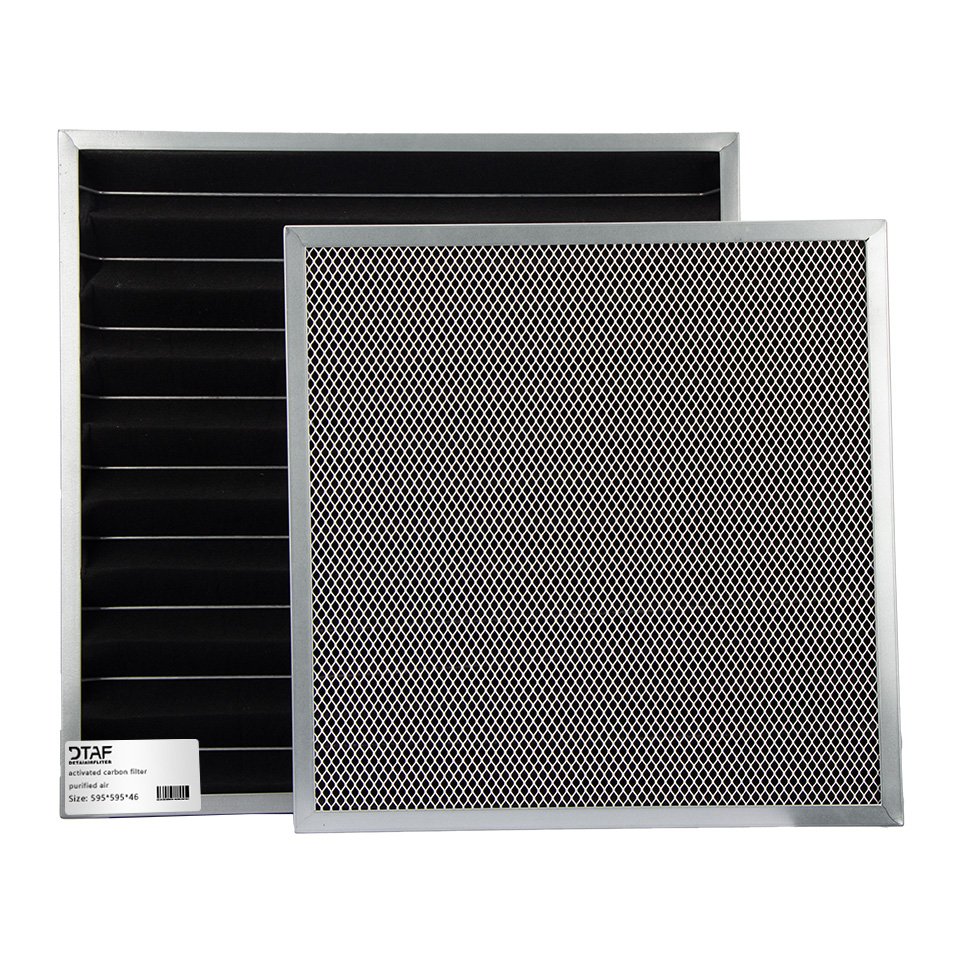 24x24x1 Customized Industrial Vocs Odor Removal AC Filters Activated Carbon Filters Washable Hvac Active Carbon Air Filter