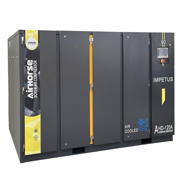 AirHorse Manufacture 8bar 10bar 13bar Fixed Speed Screw Air Compressor 90KW 120HP Industrial Engine/Electric Motor Aircompressor