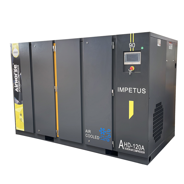AirHorse Manufacture 8bar 10bar 13bar Fixed Speed Screw Air Compressor 90KW 120HP Industrial Engine/Electric Motor Aircompressor