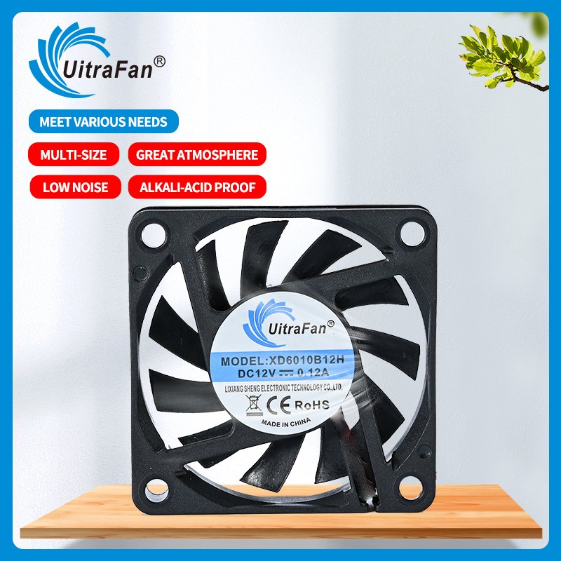 Low Power Consumption Cycleseal Bearing Fan 60 X 60mm 12v XD6010S12 Cooling Fan