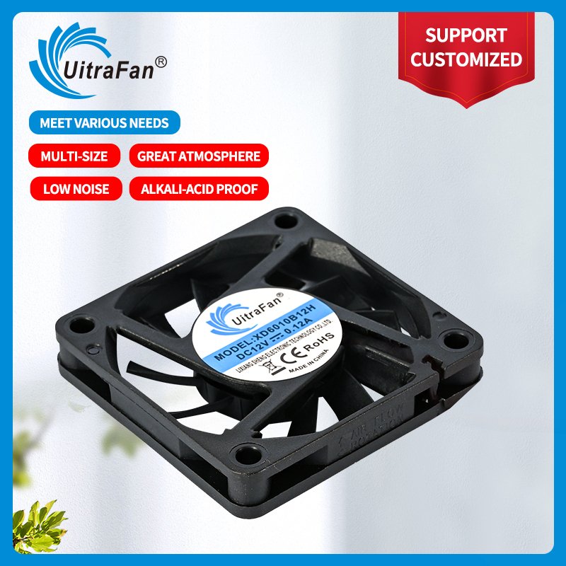 Low Power Consumption Cycleseal Bearing Fan 60 X 60mm 12v XD6010S12 Cooling Fan