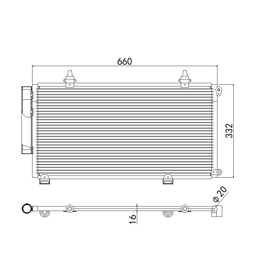 Aftermarket Car Auto Air Conditioning System Auto AC Condenser for TOYOTA VIOS OEM 884500D130