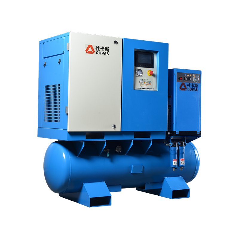 Efficient 7.5Kw Screw 7Bar~12Bar 4-In-1 Rotary Screw Air Compressors With Refrigerant Air Dryer/Air Receiver Tank/Line Air Filters Customizable