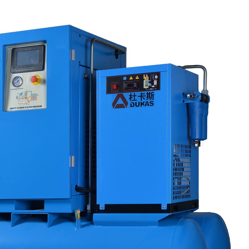 Efficient 7.5Kw Screw 7Bar~12Bar 4-In-1 Rotary Screw Air Compressors With Refrigerant Air Dryer/Air Receiver Tank/Line Air Filters Customizable