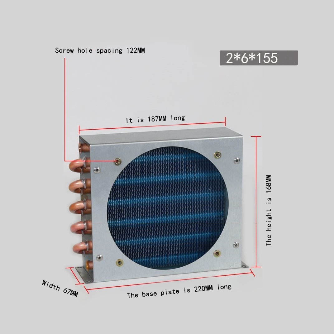 Finned Copper Tube Air-cooled Condenser Coil for Refrigeration Equipment