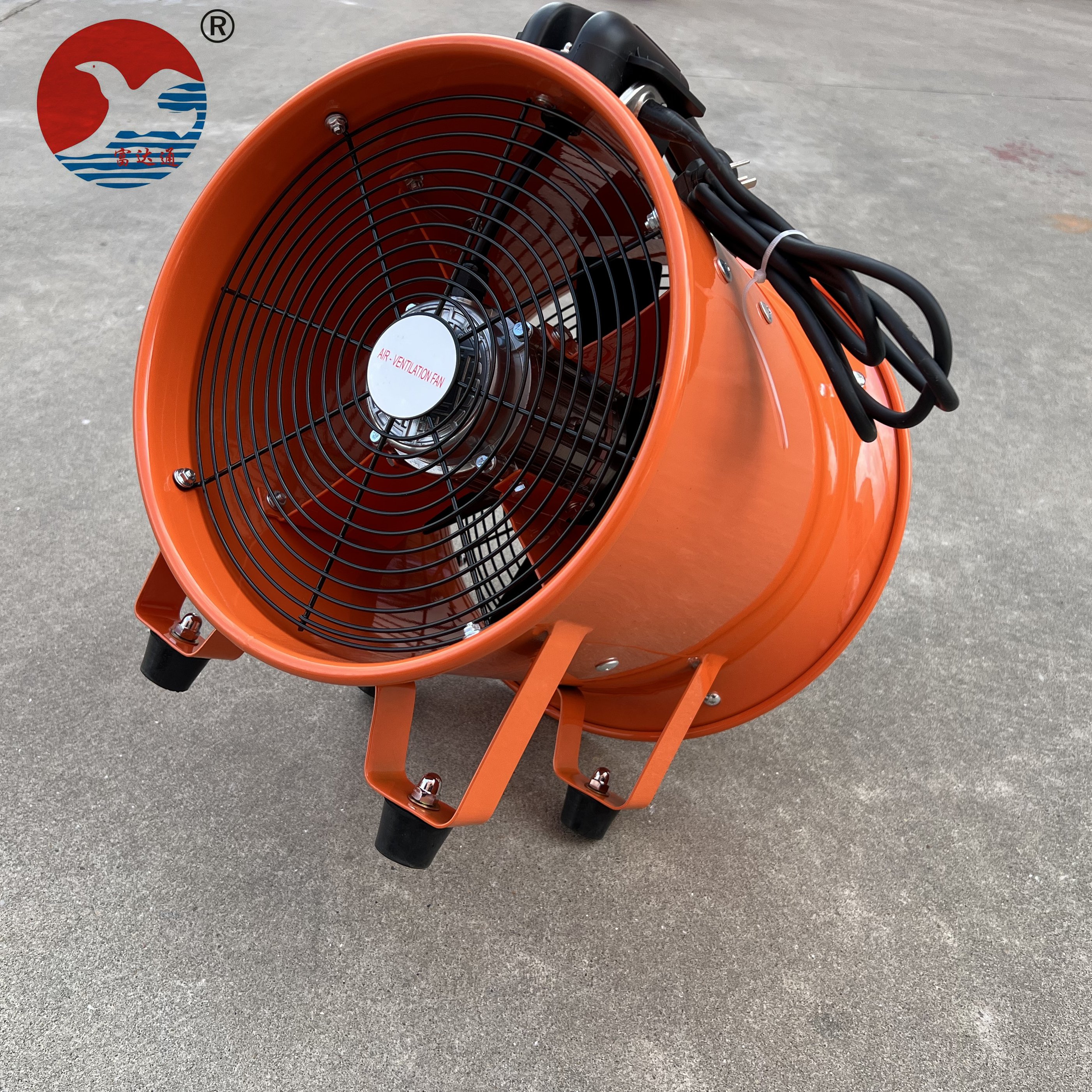 300mm Portable Ventilation Blower Fan 220v With Flexible Duct Portable Ventilation Small Capacity Ventilation