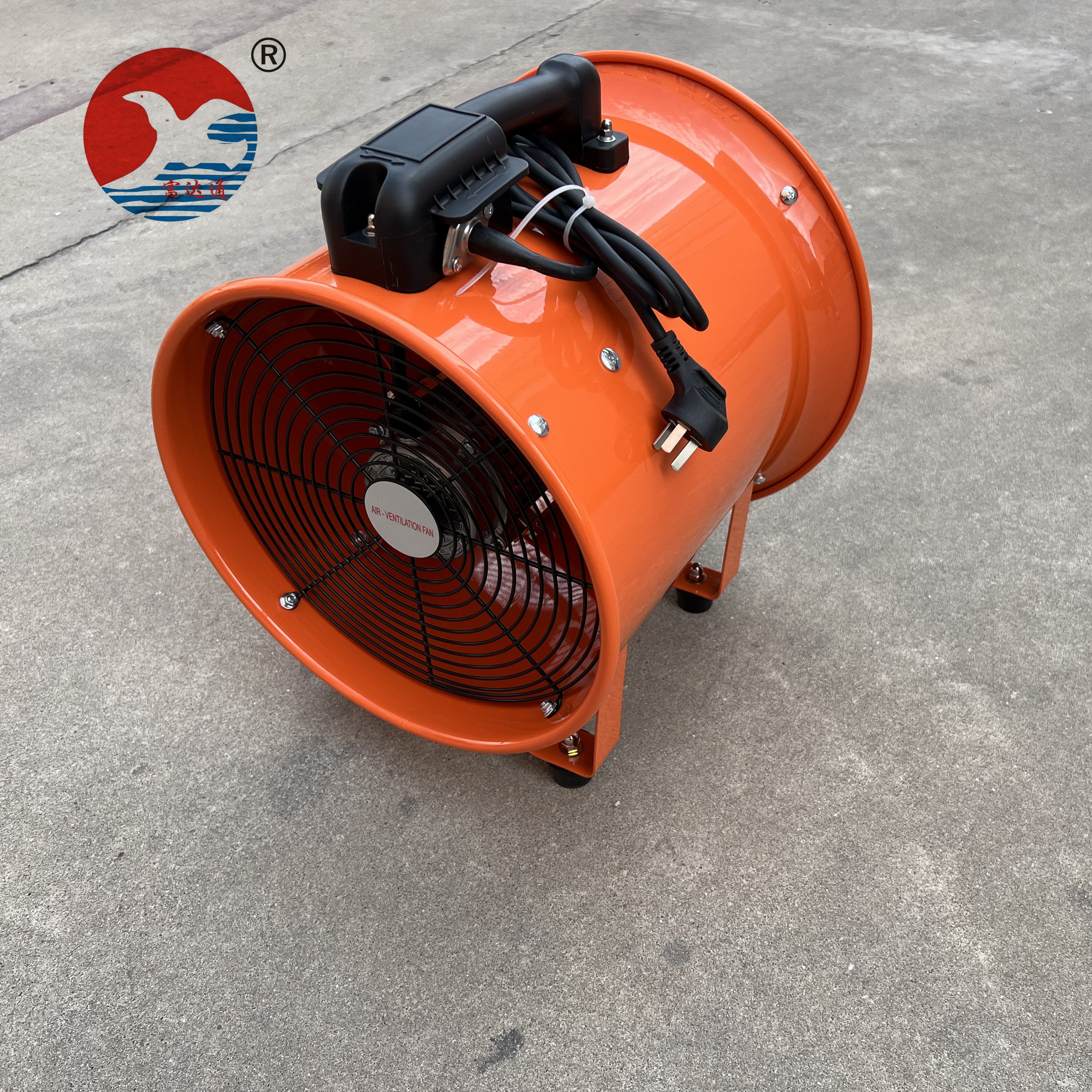300mm Portable Ventilation Blower Fan 220v With Flexible Duct Portable Ventilation Small Capacity Ventilation