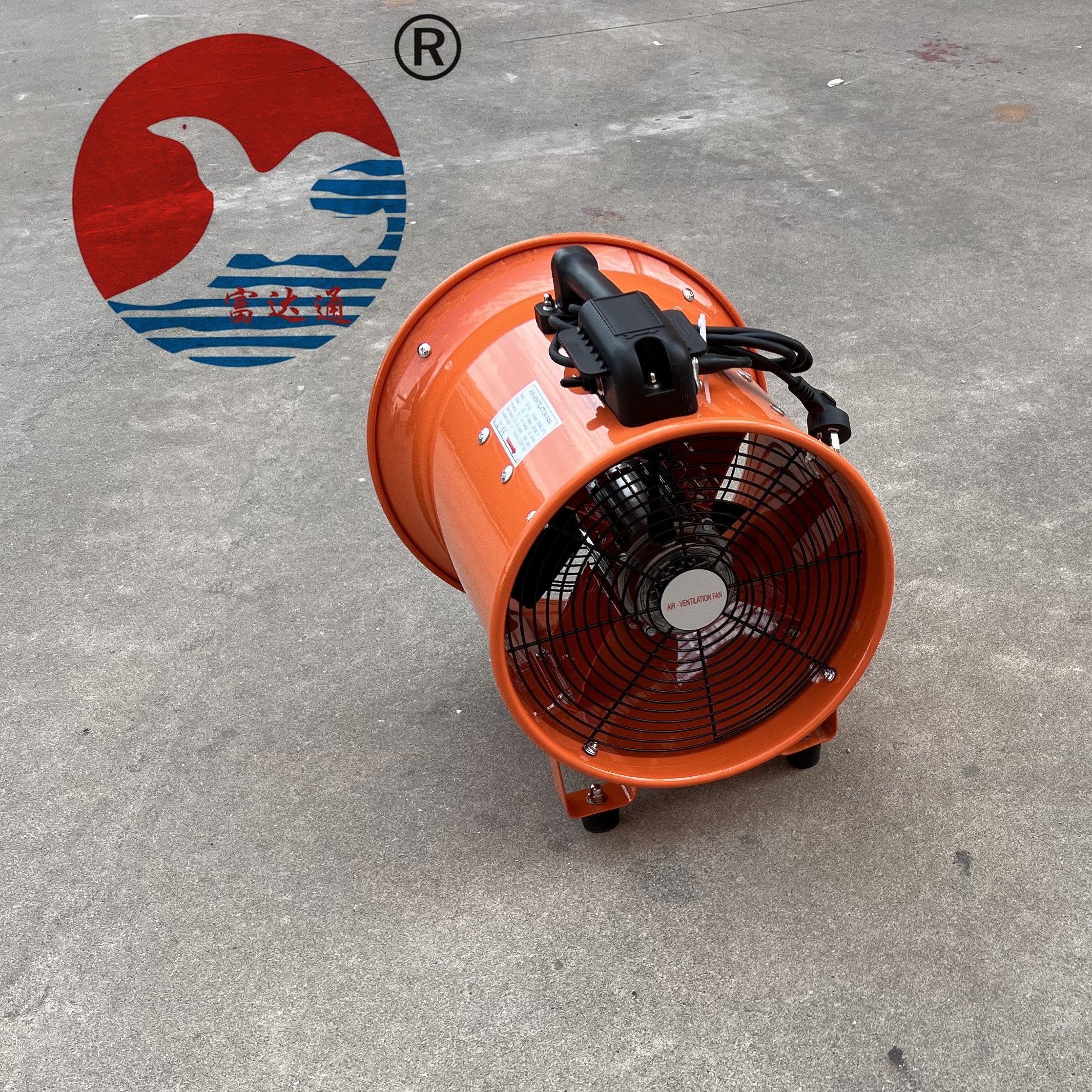 300mm Portable Ventilation Blower Fan 220v With Flexible Duct Portable Ventilation Small Capacity Ventilation