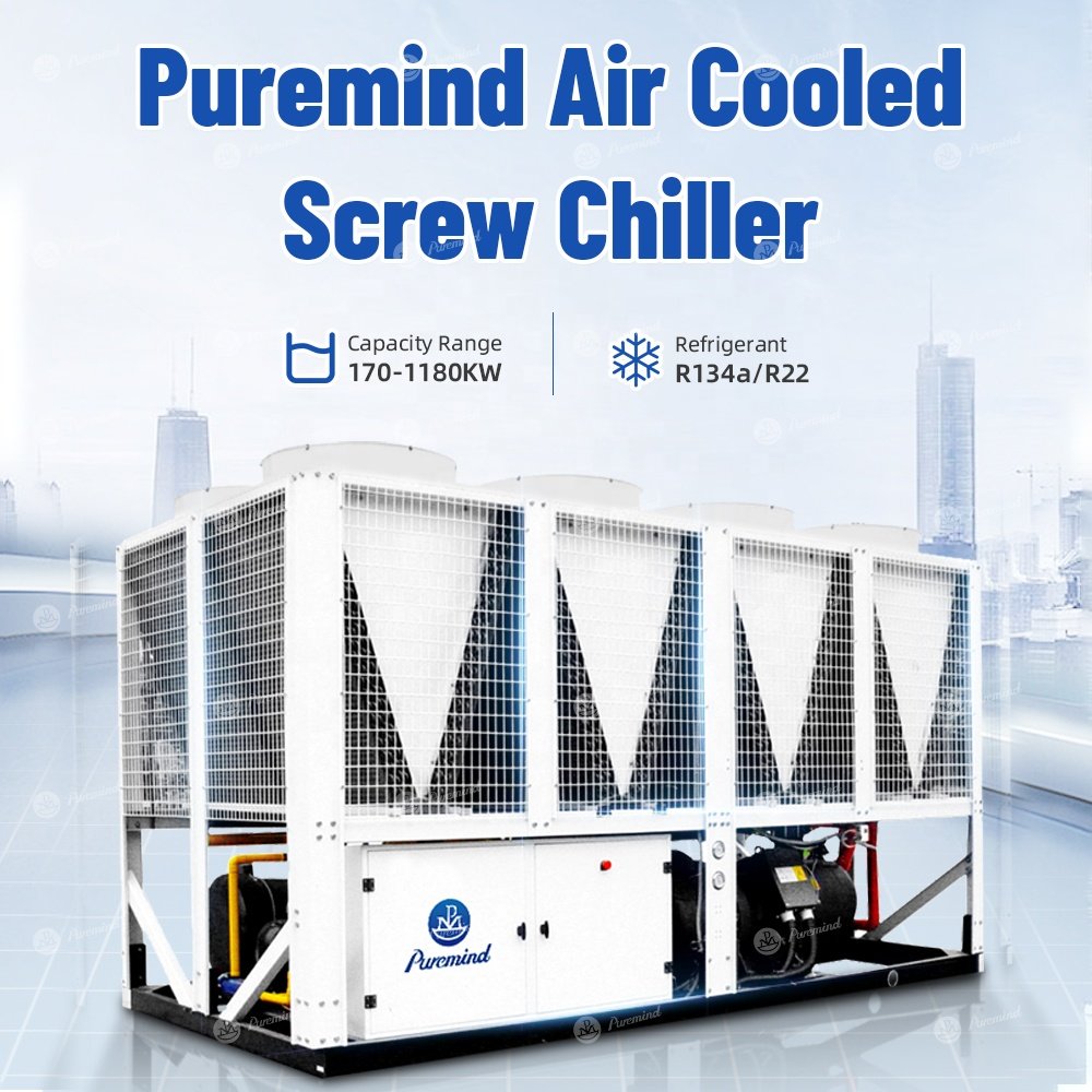 48-337 Ton Cooled Water Chiller Price High Quality Industrial Air Cooled Water Chiller 380V 3N with Low Noise Screw Compressor