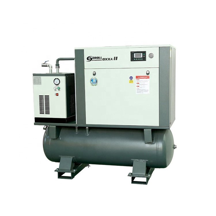 Ganey 0.8MPa 16 Bar 15KW Integrated All in One Oilless Scroll Air Compressor with air Dryer and tank