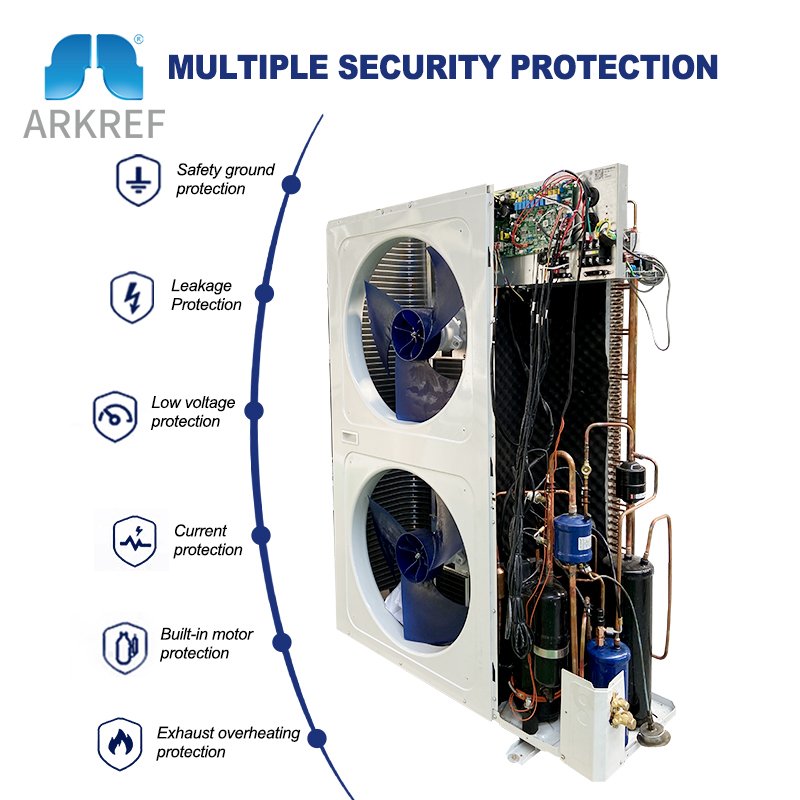 ARKREF Cold Room Storage Supermarket Warehouse 3hp 6hp 8hp Save Energy Ac Inverter Frequency Variable Commercial Condensing Unit