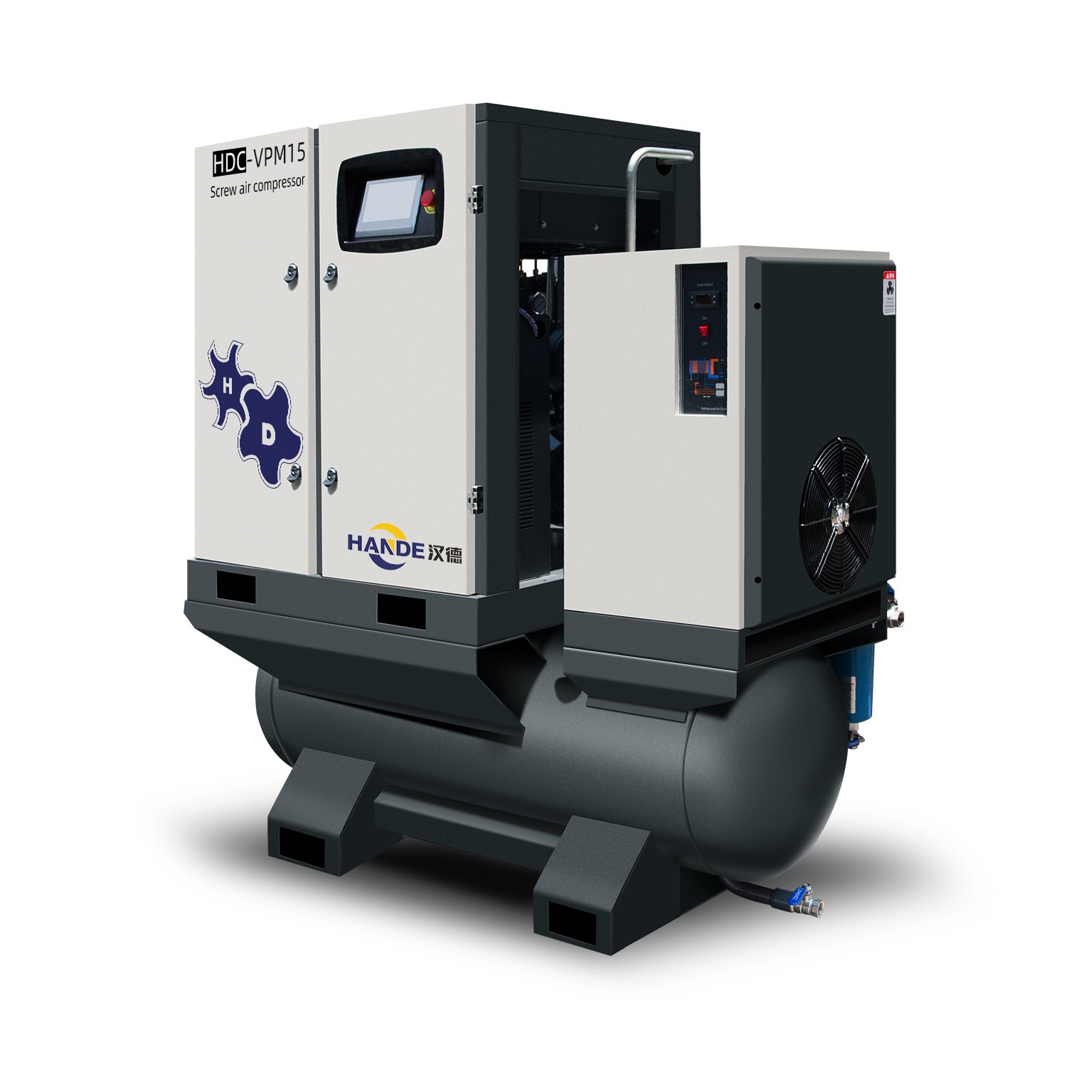 HANDE 15KW 20HP High Quality Industrial Air Compressor Screw Air Compressor for Fiber Laser Cutting Machine