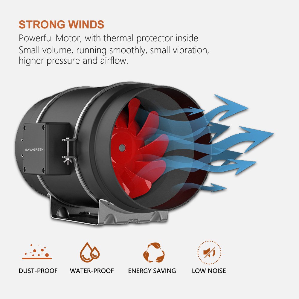 Europe 2023 New Inline Duct Fan WiFi App Control Ventilation Exhaust HVAC Blower Air Carbon Filter for Plant Growing Tent Kit