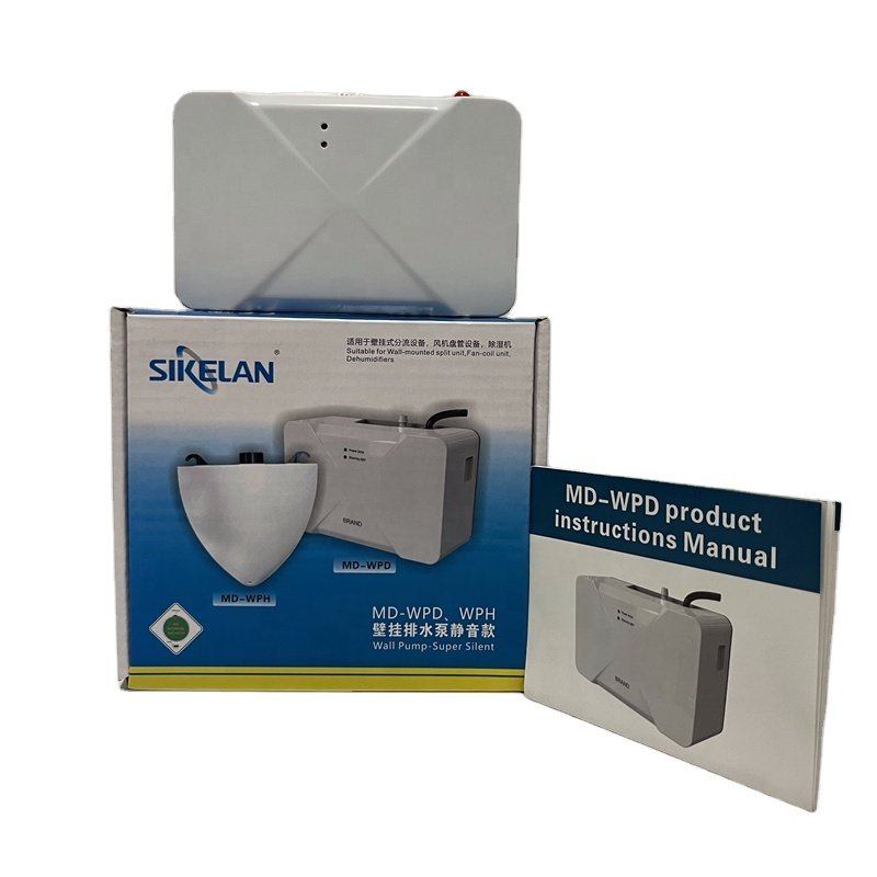 Sikelan Condensate Pump MD-WPD Series AC Wall Pump-Super Silent for Wall-mounted Split Unit Fan-coil Unit Dehumidifiers 110-240V