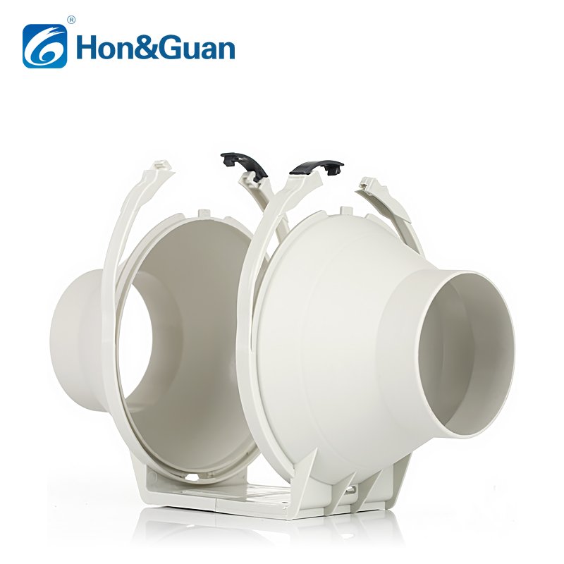 Flow Air Smoke Extractor Exhaust Fan Mixed Plastic CE AC Duct Fan Kitchen Exhaust Plastic Centrifugal Blower Fan