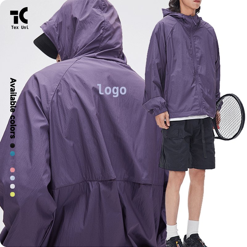 Thin Original Yarn Couple Sun Protection Zipper 3M Scotchgard Skin Clothing UV Protection Unisex Lightweight Outdoor Tracksuit