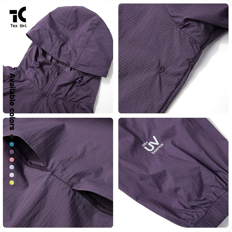Thin Original Yarn Couple Sun Protection Zipper 3M Scotchgard Skin Clothing UV Protection Unisex Lightweight Outdoor Tracksuit