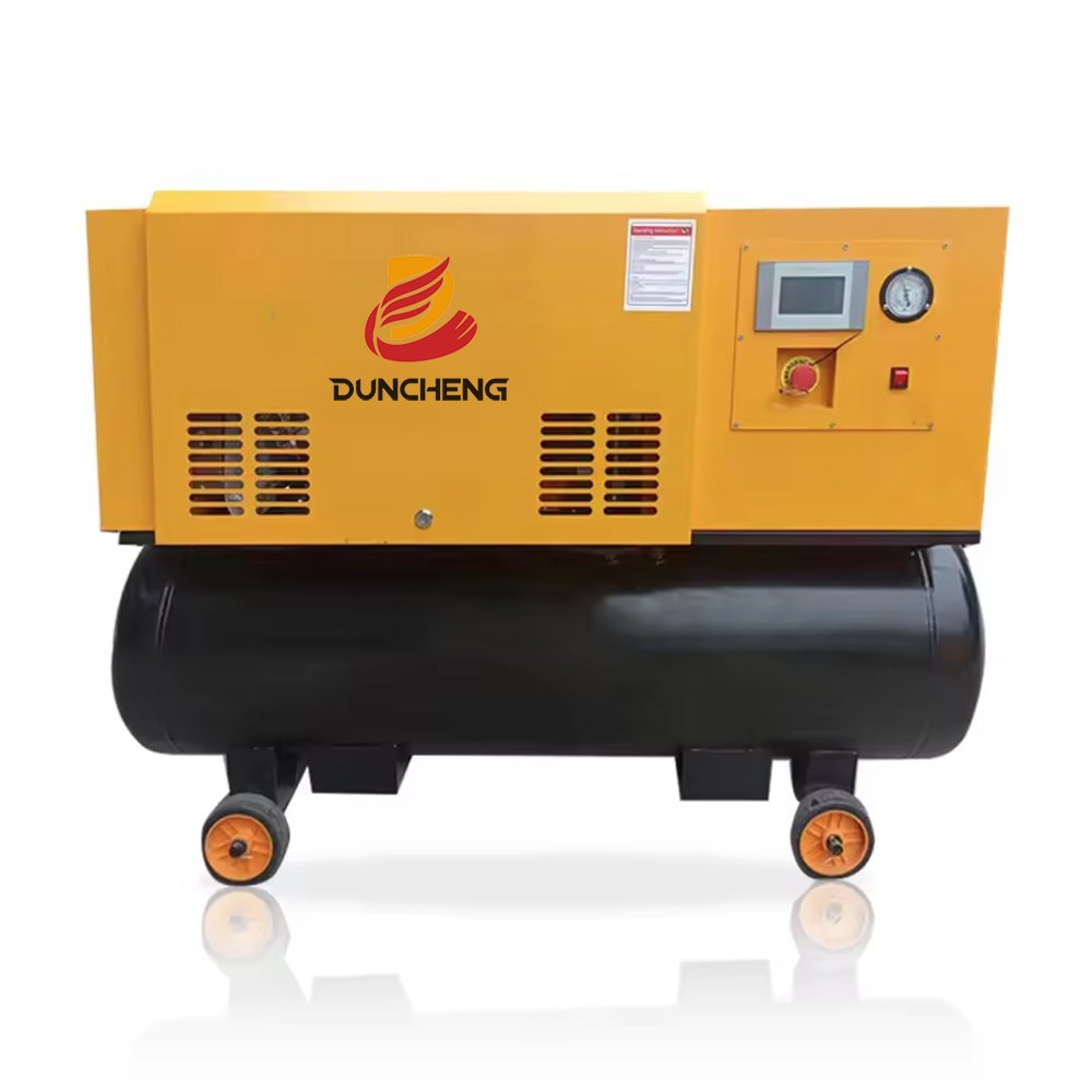 China Integrated 15kw 22kw 20hp 30hp Industrial Air Compressor All-in-One Screw with Tank Dryer Filter and Gas Motor