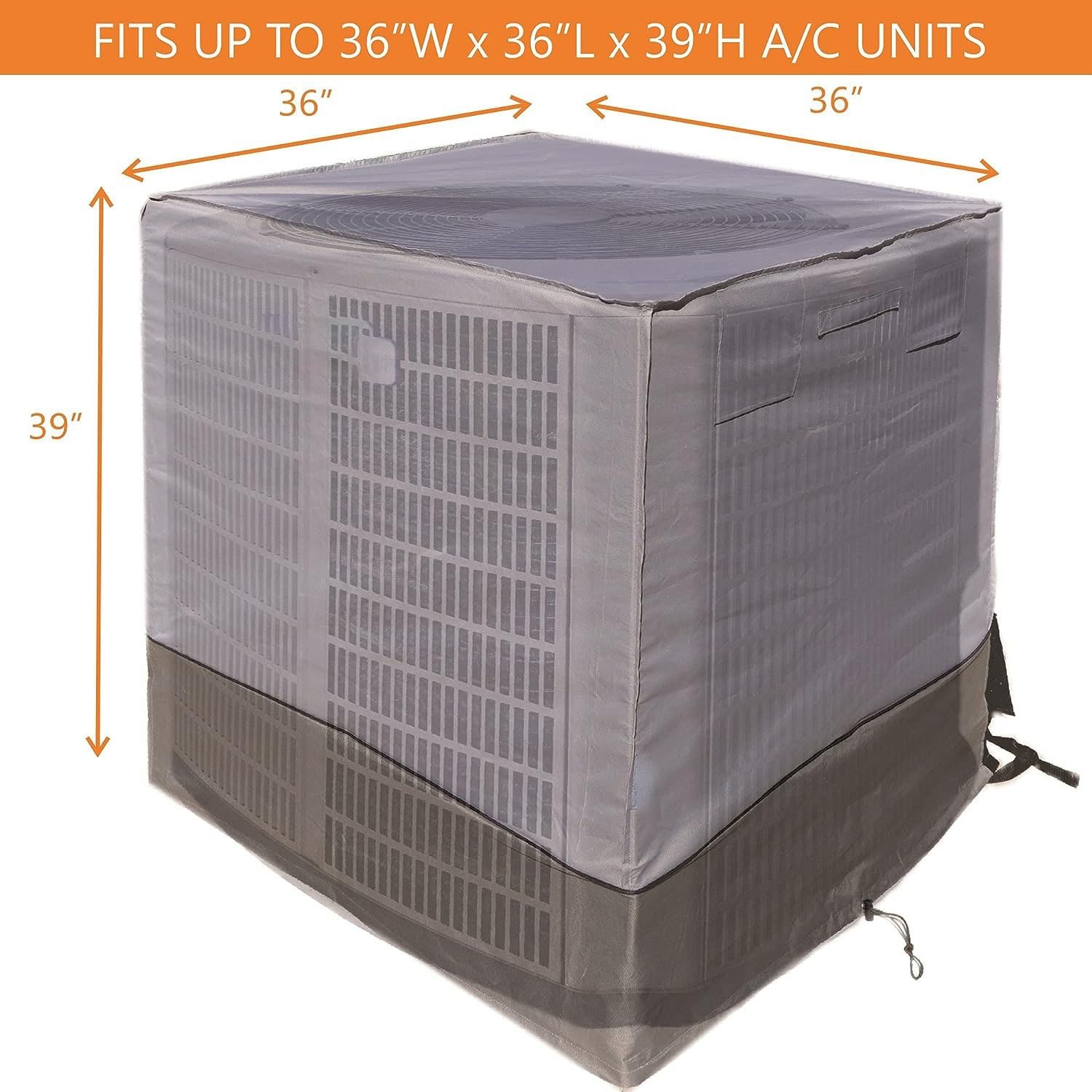 600D Oxford Fabric Protection Unit for Outside Outdoor Waterproof Dust-Proof AC Cover Collapsible Air Conditioner Cover