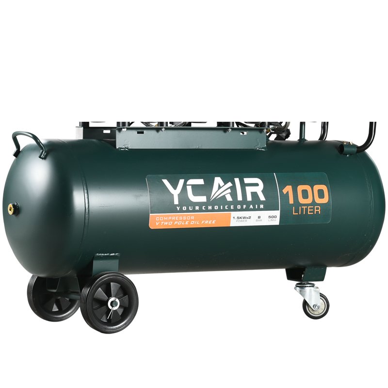 U1500*2-100 Low Noise Oil-Free Piston Air Compressor New 1500W*2 Motor Portable Spray Use Silent Oilless Air Compressor