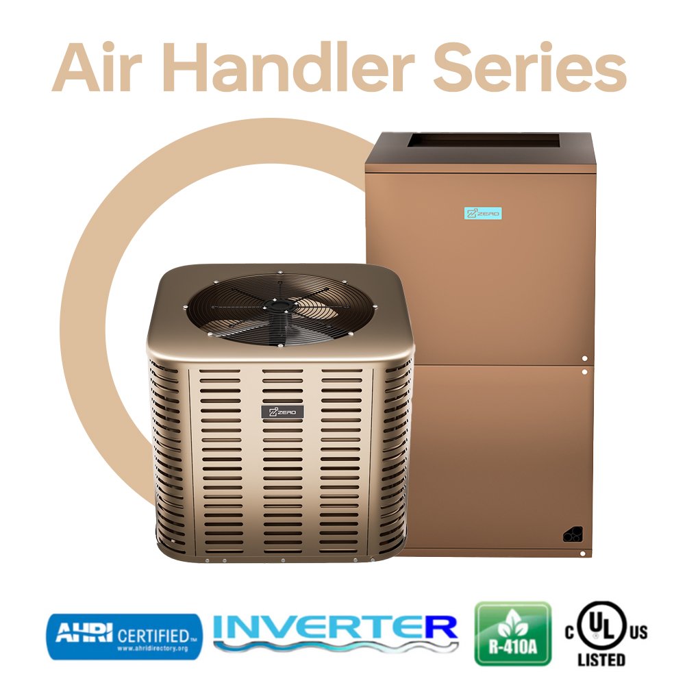 18Seer Gold AHU America 24000btu Duct Air Conditioner Inverter 2 Ton Air Handling Unit Top Condenser Unit Hvac Air Handler