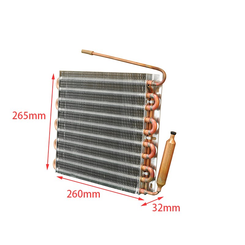 Copper Tube Aluminum Fin Evaporator Dairy Cabinet Evaporator Refrigeration Equipment Condenser